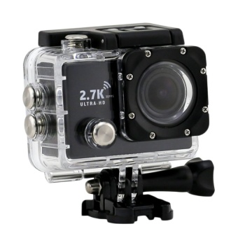 2.7K HD WiFi Sport DV Camera 2 inch 14MP 1080P 170 Wide Lens Waterproof (Black) - intl  