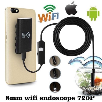 Gambar 2m 8mm Wireless WIFI Endoscopes Waterproof LED 1.0MP Camera For iOS Android   intl
