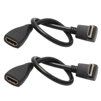 Gambar 2pcs 0.3m HDMI Female to 90 Degree Male Cable 1.4V for PS4 TV DVD   intl