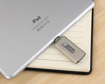 3-in-1 32 G ekspansi memori Flash Disk USB OTG Lightning Disk U untuk iPhone iPad Android Handphone dan komputer - International