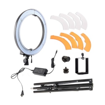 Gambar 30RANWD Ring Light Kit. {Including Light.Light stand. Phone Clip.Bluetooth Remote Control } 240 LED 18? Stepless Adjustable RingLight Camera Photo Video Portrait photography 240pcs LED 5500KDimmable   intl