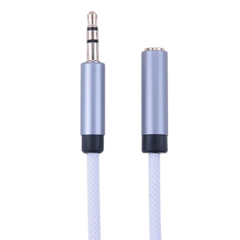 Gambar 3.5mm Female to Male Audio Wire Extension Cable Adapter1m 3.3ft(White)   intl