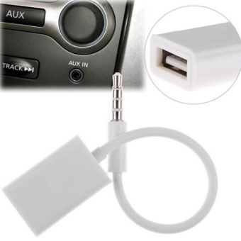Gambar 3.5mm Male AUX Audio Plug Jack To USB 2.0 Female Converter CableCord Car MP3   intl
