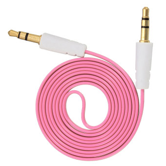 Gambar 3.5mm Male To Male Flat Noodle Stereo Audio AUX Cable Cord For iPhone Car