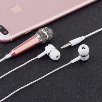 Gambar 3.5MM single wire plug Headphones with Mic for any phone   intl