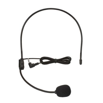 Gambar 3.5mm Wired Headworn Microphone Microfono MIC For Voice AmplifierLoudspeaker   intl