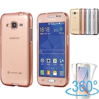 Gambar 360 Degree Full Body Front and Back Cover Non slip Shock AbsorptionProtective Skin Shell Transparent Soft TPU Case for Samsung GalaxyGrand Prime( SM G530) G5308   intl