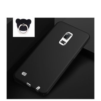 Gambar 360 degrees Ultra thin PC Hard shell phone case for Samsung Galaxy Note 4 Black+Bear ring   intl