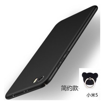 Gambar 360 degrees Ultra thin PC Hard shell phone case for Xiaomi Mi 5 Black+Bear ring   intl