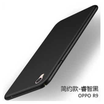 Gambar 360 matte ultra tipis PC hard menutupi case untuk Oppo F1 Plus (R9 (hitam)