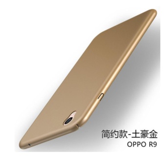 Gambar 360 matte ultra tipis PC hard menutupi case untuk Oppo F1 Plus (R9 (Royal emas)