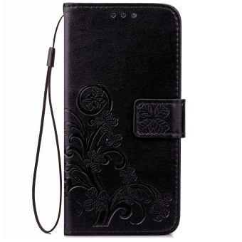 Gambar 3D Four Leaves Flower Embossing PU Leather Wallet Case Folio StandFlip Holster Cover for Xiaomi Redmi 4A with Card Slots   intl