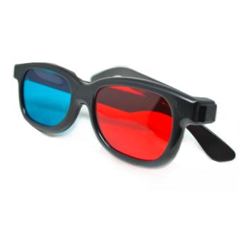 3D Glasses Plastic Frame  Kacamata 3D - Hitam