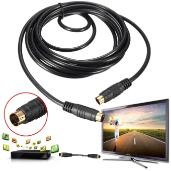 Gambar 3M 10FT Feet 4 Pin S Video Male to Male Cord Cable Gold Plated For DVD HDTV PC   intl