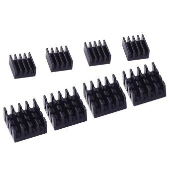 Gambar 4 Pair Black Aluminum Heatsink Heat Sink Cooler Cooling Kit forRaspberry Pi 3 2 Model B+   intl