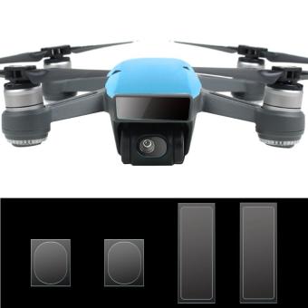 4 pcs  set Lens Cover Protection Screen Camera Protector Fleksibel Fiber Glass Cover untuk DJI SPARK Drone