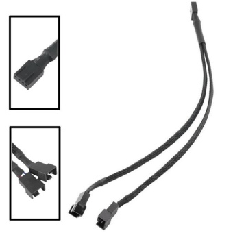 Gambar 4 Pin Fan 4P Cable One Point Two Fan Y Splitter Black SleevedExtension Cable   intl