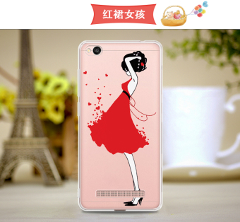 Gambar 4A 4A Kepribadian Transparan Xiaomi Handphone Set Silikon Soft Shell Handphone Shell