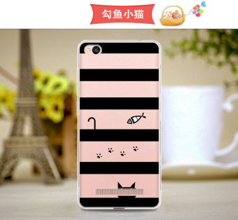 Gambar 4A 4A Kepribadian Transparan Xiaomi Handphone Set Silikon Soft Shell Handphone Shell
