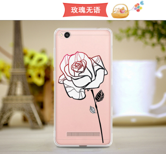 Gambar 4A 4A Kepribadian Transparan Xiaomi Handphone Set Silikon Soft Shell Handphone Shell