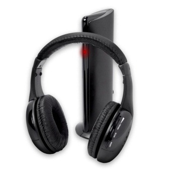 Gambar 5in1 Hi Fi Wireless Headphones Earphone Headset for PC Laptop TV FM Radio MP3   intl