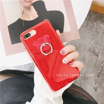 Gambar 6 splus iphone7 7plus silikon merah set jelly telepon shell