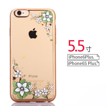 Gambar 6plus apel plating bunga shell telepon