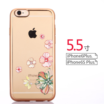 Gambar 6plus apel plating bunga shell telepon