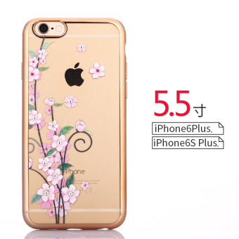 Gambar 6plus apel plating bunga shell telepon