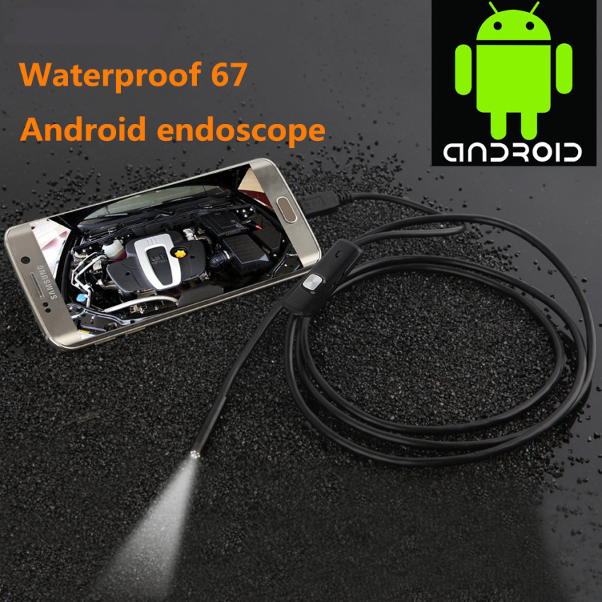 Harga 7mm Lens 1M Android OTG Phone Endoscope IP67 Borescope LED CameraSnake video