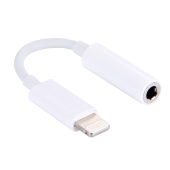 Gambar 8 Pin To 3.5mm Audio Adapter For IPhone 7   IPhone 7 Plus   IPhone6 and 6s   IPhone 6 Plus and 6s Plus, Not Support IOS 10.3.1 OrAbove Mobile Phones, Length About 9cm(White)   intl
