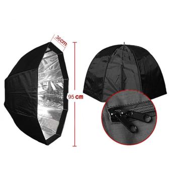 Gambar 95cm   37.4in Octagon Umbrella Softbox Brolly Reflector Tent StudioPhotography Carbon Fiber Bracket for Speedlite Flash Light   intl