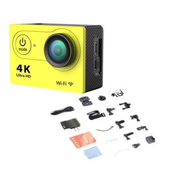Allwin H9 2.0 Inch 170 Degree Wide Angle Full HD 4K Wi-Fi Sport Action Camera Yellow - intl  