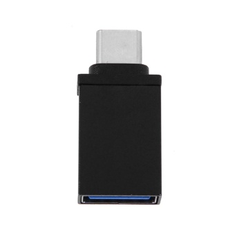 Gambar Aluminum Alloy USB3.1 Type C to USB3.0 OTG Converter Adapter(Black)  intl