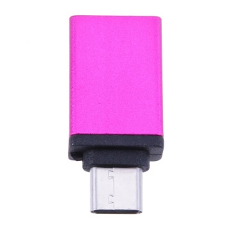 Gambar Aluminum Alloy USB3.1 Type C to USB3.0 OTG Converter Adapter(Rose)  intl