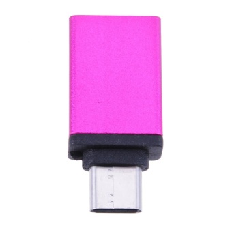 Gambar Aluminum Alloy USB3.1 Type C to USB3.0 OTG Converter Adapter(Rose)   intl