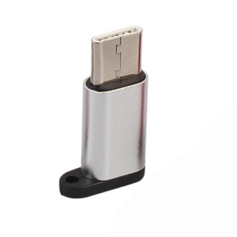 Gambar Aluminum USB 3.1 Type C Male to Micro USB Female Adapter Converter(Silver)   intl