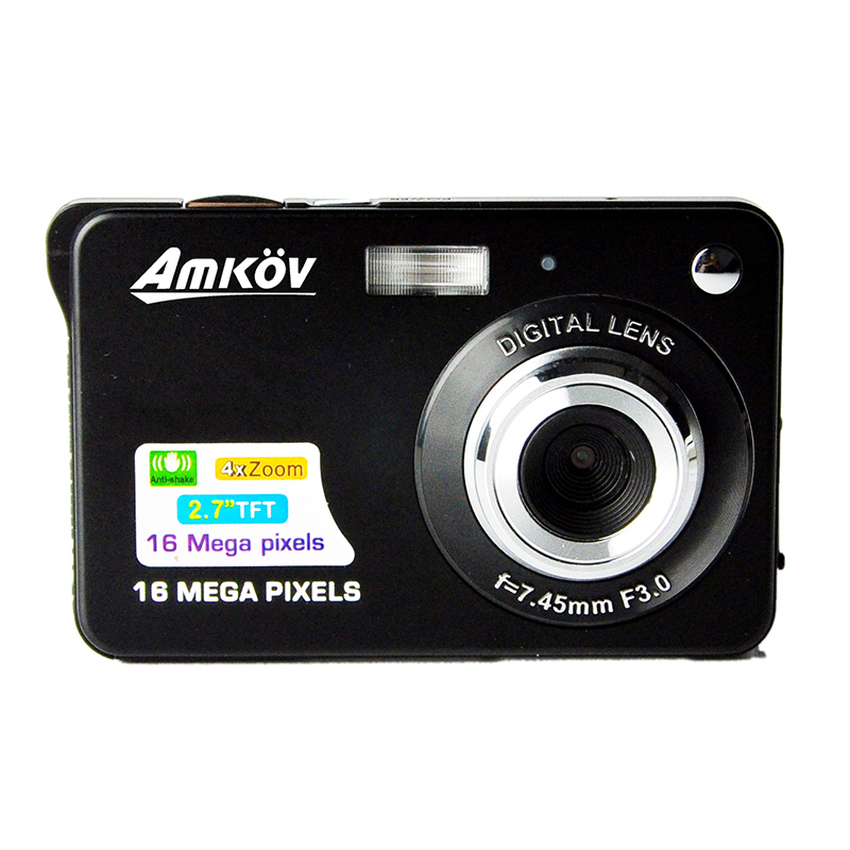 AMKOV 18MP 2.7” TFT LCD Anti-shake Screen HD Digital Camera VideoCamcorder with 8X Digital Zoom - Black - intl  