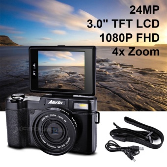 Amkov 24MP Digital Camera FHD 1080P Video 3" LCD Camcorder with UV Filter LF766 - intl  