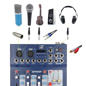 Ammoon F - USB 3 Channel Audio Mixer Pencampur Mikrofon Digital Line Konsol Dengan 48 V Kekuatan Siluman Untuk Rekaman Karaoke DJ Musik Panggung Apresiasi Outdoorfree September 2019 - 5 ammoon F - USB 3 Channel Audio Mixer pencampur mikrofon Digital Line konsol dengan 48 V kekuatan siluman untuk rekaman Karaoke DJ musik panggung apresiasi Outdoorfree - 5