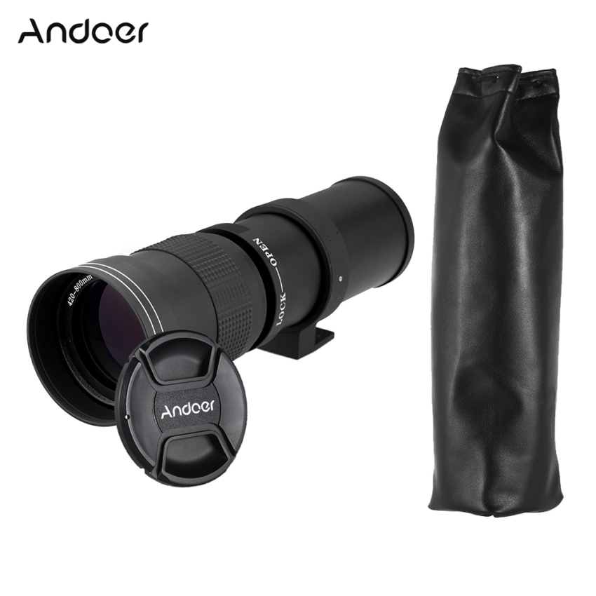 Gambar Andoer 420 800mm F 8.3 16 HD Super Telephoto Manual Zoom Lens with T Mount for Canon Nikon Minolta Sony Pentax Olympus DSLR Camera   intl