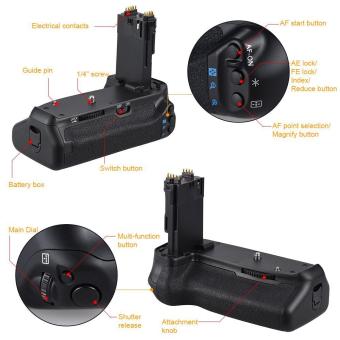 Andoer BG-1T Vertical Grip Holder For Canon EOS 70D/80D DSLR Camera Compatible With 2 * LP-E6 - Intl Pebruari 2019 - 3 Andoer BG-1T Vertical Grip Holder for Canon EOS 70D/80D DSLR Camera Compatible with 2 * LP-E6 - intl - 3