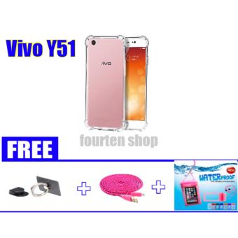 Gambar Anti Crack Casing for Vivo Y51 [Anti Shock] + FREE Ring Universal + Kabel Data USB 3 meter + Waterproof