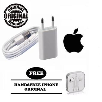 Apple Charger iPhone 5/5c/5s/6/6s/6+/6splus kabel data Original + Handsfree Iphone Original  