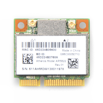 Gambar AR5B22 AR9462 ganda Band WiFi Bluetooth 4,0 PCI E setengah padaMini