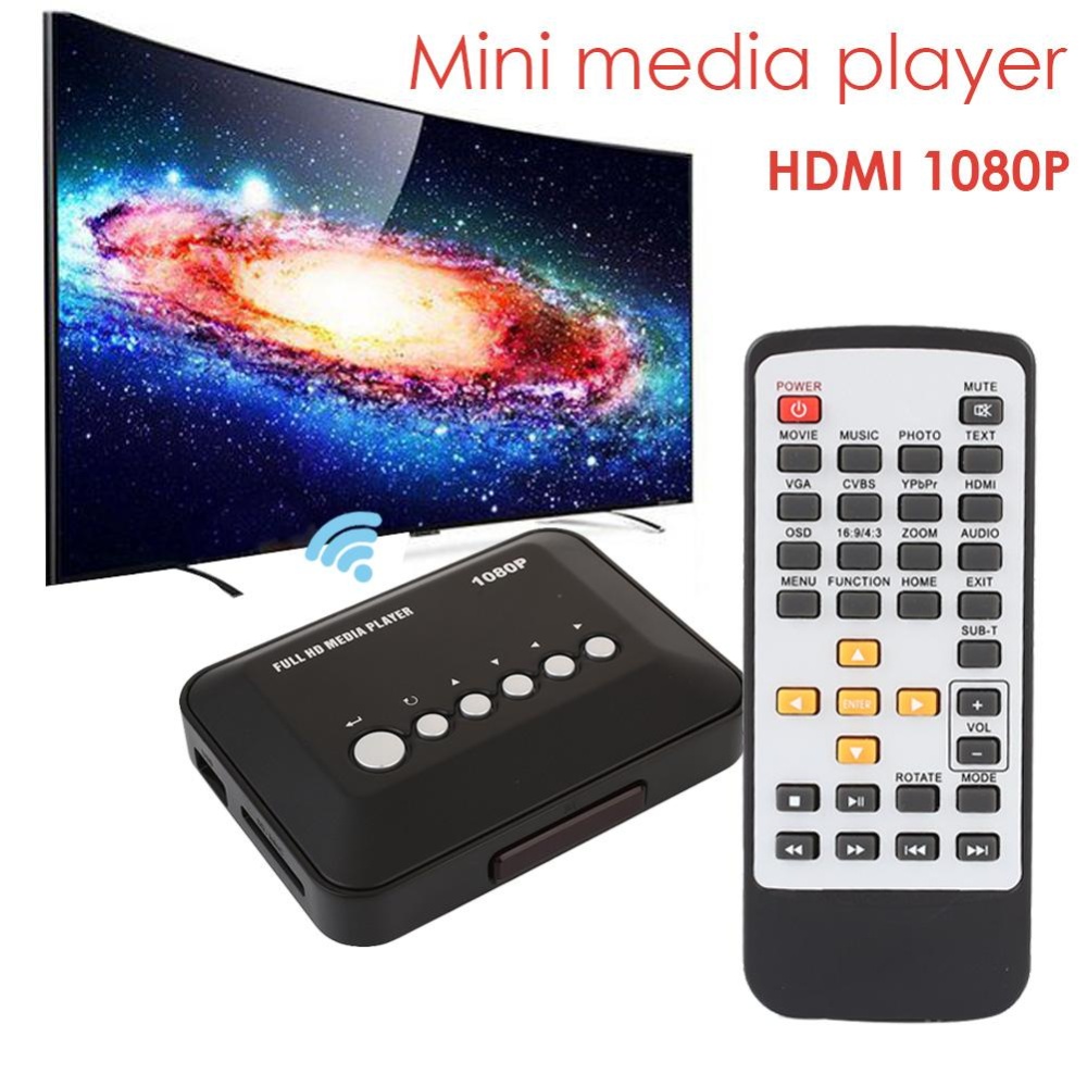 Arcic Land Multi Video Media Player Box HDMI 1080 P Full HD USB AV MMC RMVB MP3 MKV-Intl