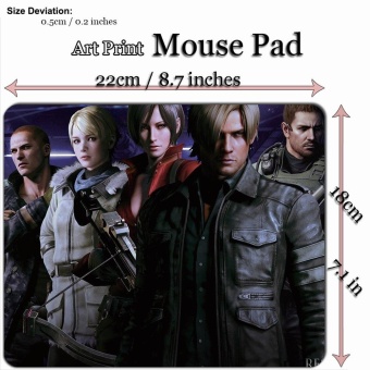 Gambar Art Print Game Mouse Pad Mat (22*18cm) for WG370 Resident Evil 6 Characters   intl