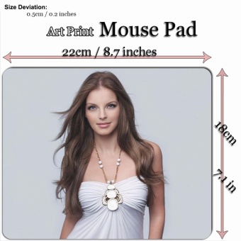 Gambar Art Print Mouse Pad Mat (22*18cm) for Celebrity C007 Yvonne Catterfeld in a white cozy top   intl