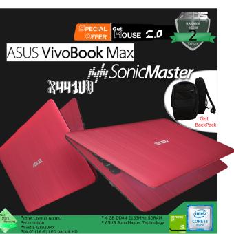 ASUS X441UV-WX092D - RAM 4GB - Intel Core i3 6006U - nVidia GT920MX-2GB - 14" - Silver, garansi resmi  