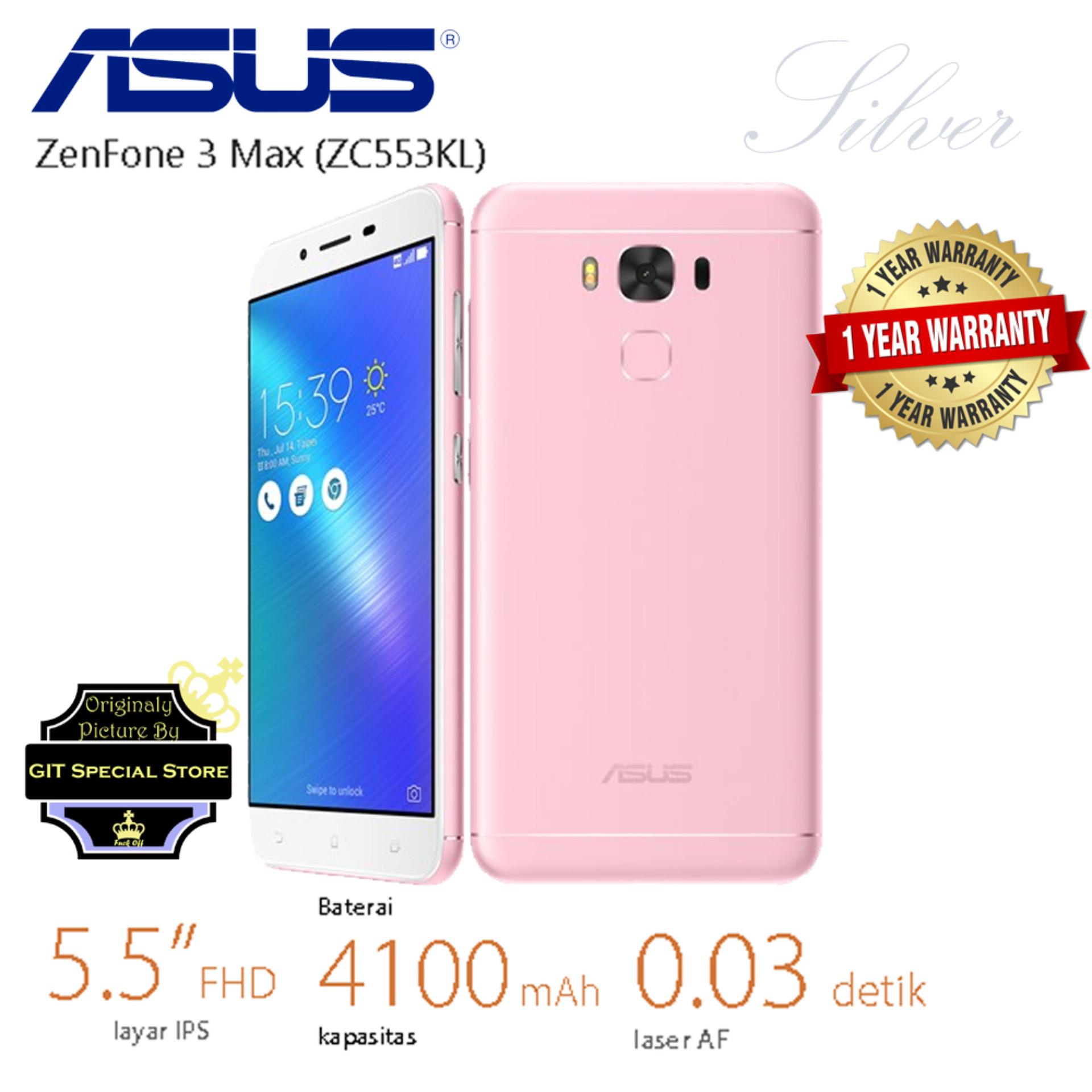 Asus Zenfone 3 Max ZC553KL 3/32GB Pink 5,5 inches Pink Dual Simcard Garansi Resmi